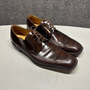 MEZLAN Mens‎ Dark Brown Leather Cap Toe Oxford Dress Shoes Size 12M